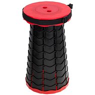 KIK KX4981 Telescopic folding chair black red - Folding Stool