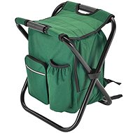 Verk 01673 Camping folding stool with backpack, thermal bag 3 in 1 green - Folding Stool