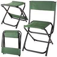 Verk 01671 Kempingová skládací židlička 2 v 1 zelená - Kempingová židle