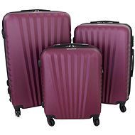 Gravitt Sada 3 Cestovních kufrů skořepinové, M/L/XL vínově červená - Case Set