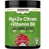 GreenFood Nutrition Performance MG+Zn Citrate + Vitamin B6 Juicy raspberry 420g - Minerály