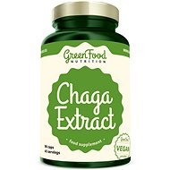 GreenFood Nutrition Chaga extract 90 kapslí - Dietary Supplement