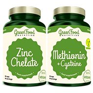 GreenFood Nutrition Methionin + Cysteine 90 kapslí + Zinc Chelate 60 kapslí - Food Supplement Set