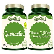 GreenFood Nutrition Quercetin 90cps +Vitamin C 500mg 60cps. - Food Supplement Set