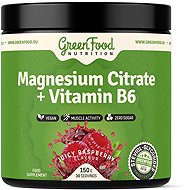 GreenFood Nutrition Magnesium Citrate + Vitamin B6 150 g, juicy raspberry - Magnesium