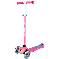 Globber Primo Plus Lights V2 Fuchsia Pink Luminous Wheels - Children's Scooter