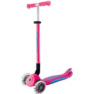 Globber Plus Fuchsia Pink Luminous Wheels - Children's Scooter