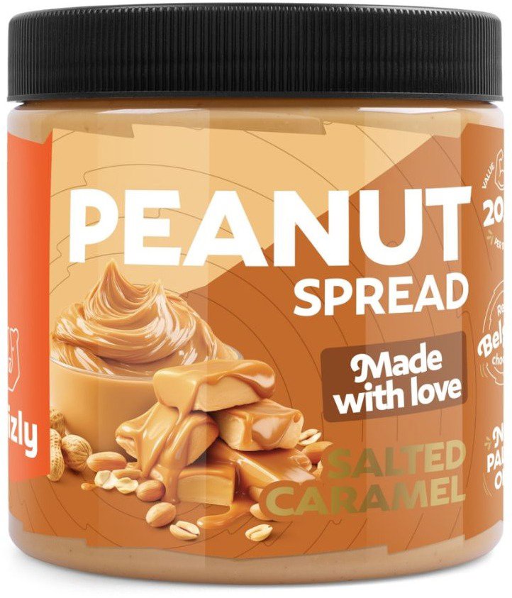 GRIZLY Peanut cream salted caramel 500 g - Nut Cream