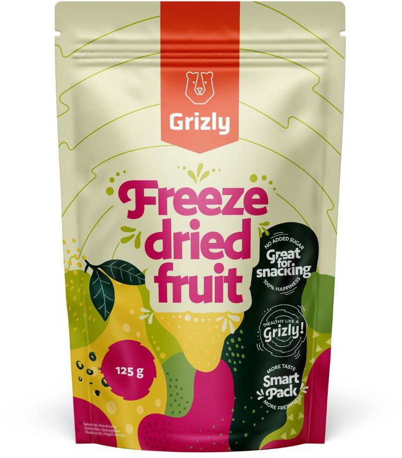 GRIZLY Raspberries freeze-dried XXL 125 g - Freeze-Dried Fruit