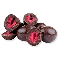 GRIZLY Lyophilised raspberries in dark chocolate 250 g - Freeze-Dried Fruit