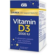 GS Vitamin D3 2000 IU  90+30 kapslí NAVÍC - Vitamin D