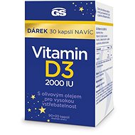 GS Vitamin D3 2000 IU  90+30 kapslí NAVÍC - Vitamin D3