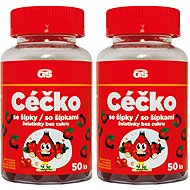 GS Céčko se šípky želatinky bez cukru 2 × 50 ks - Vitamin C