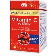 GS Vitamin C 1000 with rose hips, 100 + 30 extra tablets - Vitamin C