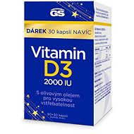 GS Vitamin D3 2000 IU, 90 + 30 extra capsules - Vitamin D3