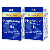GS Magnesium Citrate 1340 mg + B6, 2 × 100 tablets - Magnesium