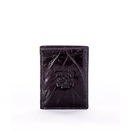 Wild black leather with embossed emblem - Wallet