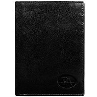 Cedar vertical leather black without clasp - Wallet