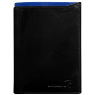 Cedar black leather with blue module - Wallet