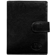 Cedar black vertical leather with snap closure - Wallet