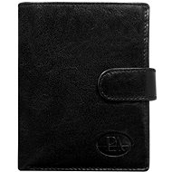 Cedar black leather with buckle - Wallet