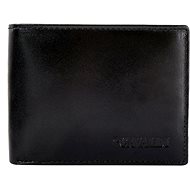 Cedar black leather without fastening - Wallet