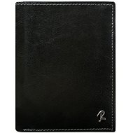 Cedar black leather with anti-theft lock - Wallet