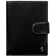 Cedar black leather with buckle - Wallet