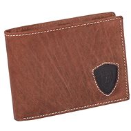 Cedar dark brown leather with emblem - Wallet