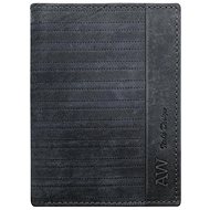 Cedar dark blue leather with embossing - Wallet