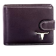 Buffalo black leather with buckle - Wallet