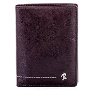 Straight black leather with stitching - Wallet
