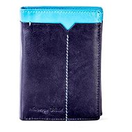 Wild black and blue leather - Wallet