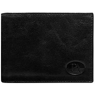 Cedar horizontal black leather without clasp - Wallet