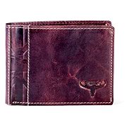 Buffalo brown leather with embossed emblem - Wallet