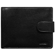 Cedar leather with flap black - Wallet