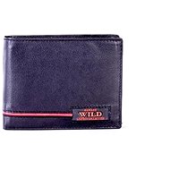 Wild black leather with red inserts - Wallet