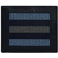 Cedar dark blue leather with stitching - Wallet