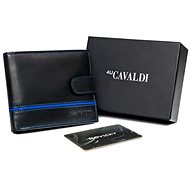 Cavaldi black and blue leather - Wallet