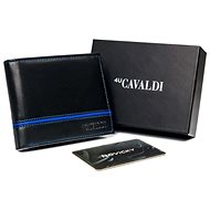 Cavaldi black and blue leather - Wallet