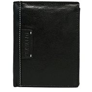 Cedar with natural leather Aly black - Wallet