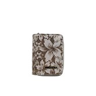 Lorenti with flowers small leather Minnie brown - Wallet