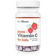 GymBeam Vitamin C, sucking tablets for children strawberry 120 tablets - Vitamin C