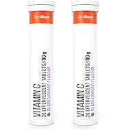 GymBeam Vitamin C 1000 mg sparkling blackcurrant 2 × 20 tablets - Vitamin C