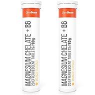 GymBeam Magnesium chelate + B6 sparkling mango 2 × 20 tablets - Magnesium