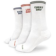 GymBeam Ponožky GymRat 3Pack bílé XL - Socks