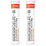 GymBeam Magnesium chelate + B6 sparkling orange 2 x 20 tablets - Magnesium