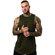 GymBeam Tílko Cut Off Military Green XXL - Tank Top