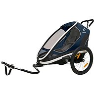 HAMAX Outback One - single-seater wheelchair incl. arm + pushchair set - Navy/White, reclining - Child Bicycle Trailer