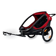 HAMAX Outback 2in1 - double wheelchair incl. arm + pushchair set - Red/Black, reclining - Bike Trolley